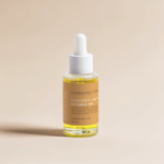 Radiance+ Bakuchiol -Botanical Retinol Oil with Bakuchiol on minimal beige background