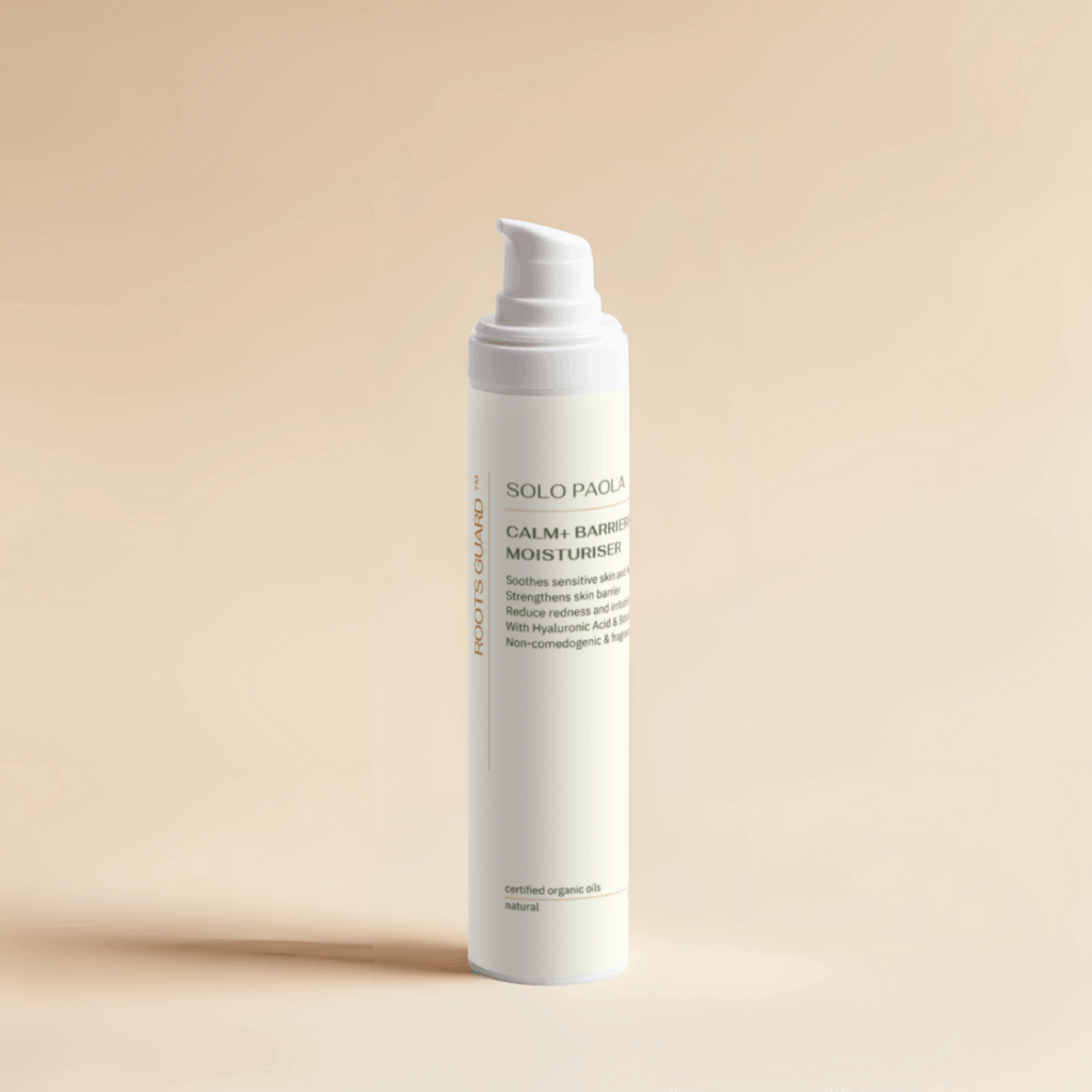 Certified organic moisturizer with aloe vera, hyaluronic acid, and jojoba oil for rosacea and sensitive skin