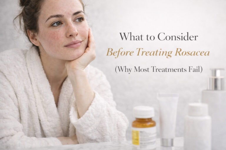 Girl Consider Before Treating Rosacea - Roots guard